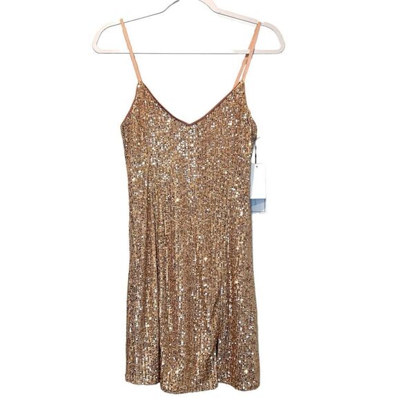 1. State Serene Rose Sequin Mini Dress Size 4 - Picture 1 of 10